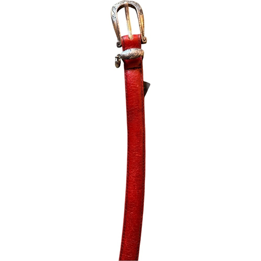 Vintage Brighton Red Leather Belt – Size XL ❤️ - Picture 3 of 14